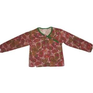 CachCach Cach Cach Girls Top 3T Pink Paisley Long Sleeve Boutique